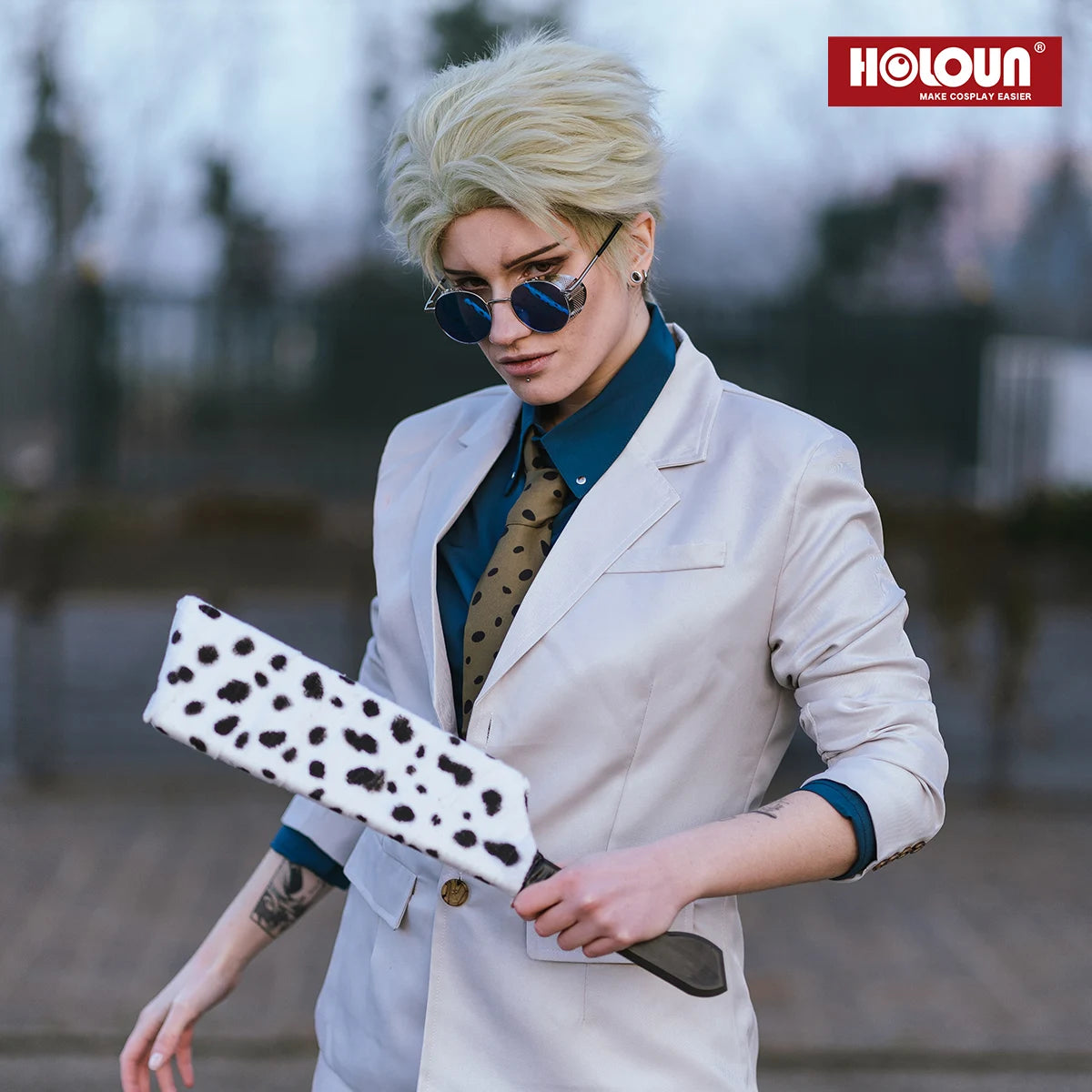 Anime-Inspired Vest Pants Cosplay Costume with Wig