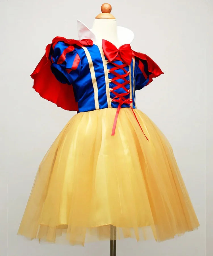 Girls Classic Princess Dress with Cape Halloween Costume