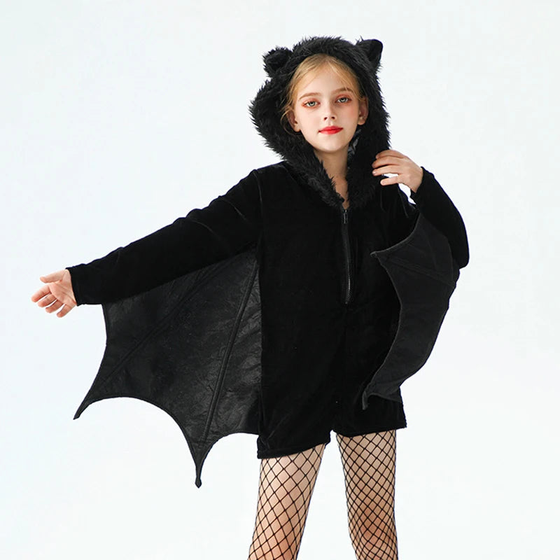 Girls Bat Jumpsuit Costume for Halloween & Dress Up