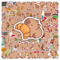 Cute Cartoon Capybara Stickers Kids DIY Toys Gift Decorative Decal for Scrapbook Junk Journals Laptop Luggage Waterproof