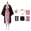 Anime-Inspired Kimono Cosplay Costume with Wig & Clogs