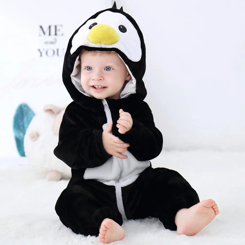 Baby Dinosaur Hooded Romper Costume for Halloween & Winter