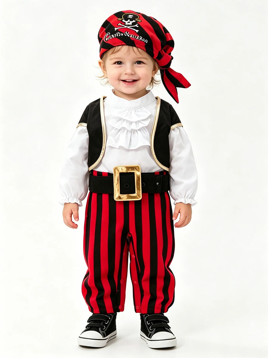 Umorden Pirate Captain Costume for Baby Boy Toddler Halloween Christmas Birthday Party Cosplay Fancy Dress
