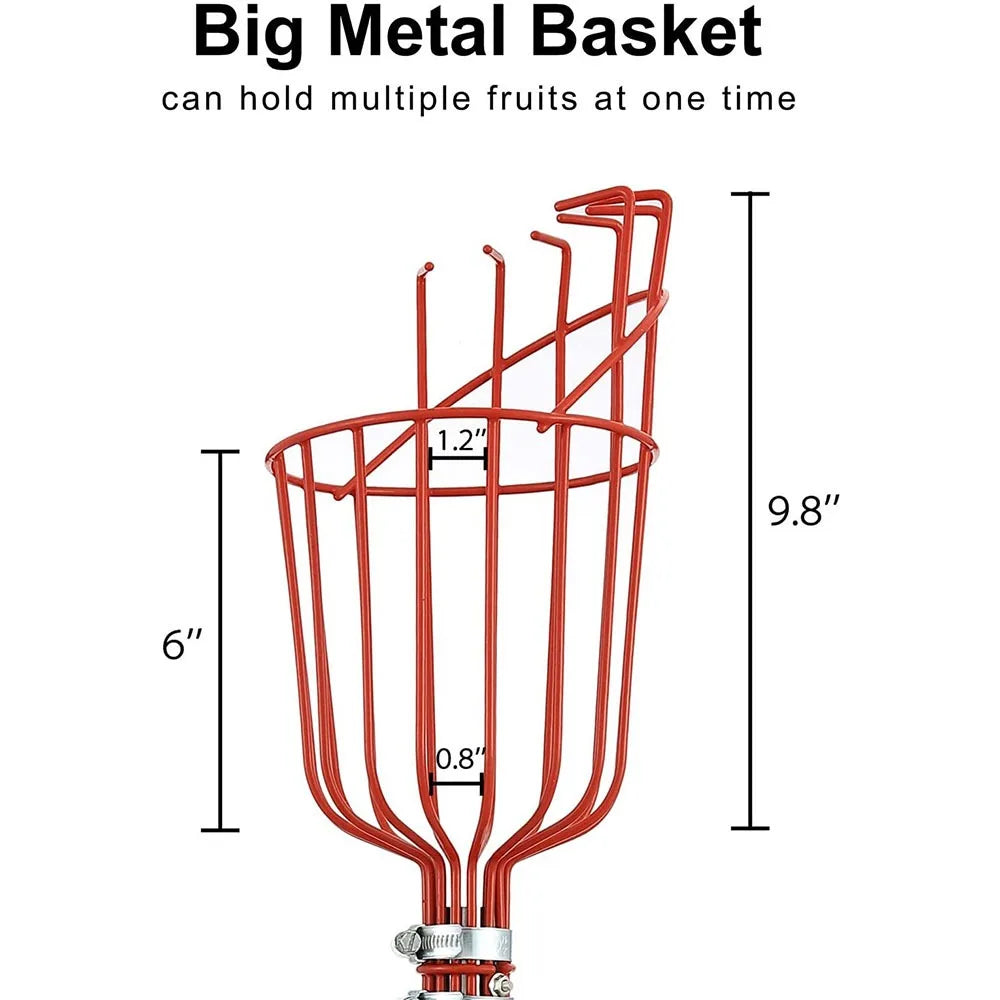 260cm Fruit Picker, Adjustable Depth Basket, Convenient Garden Tool, Picker Basket for Picking Apples