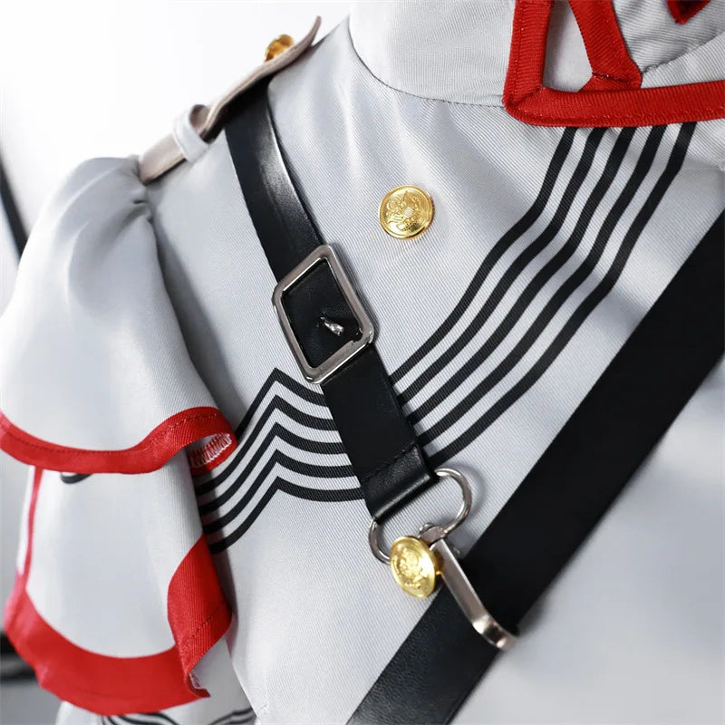 Women’s Red Anime-Inspired Cosplay Uniform Costume