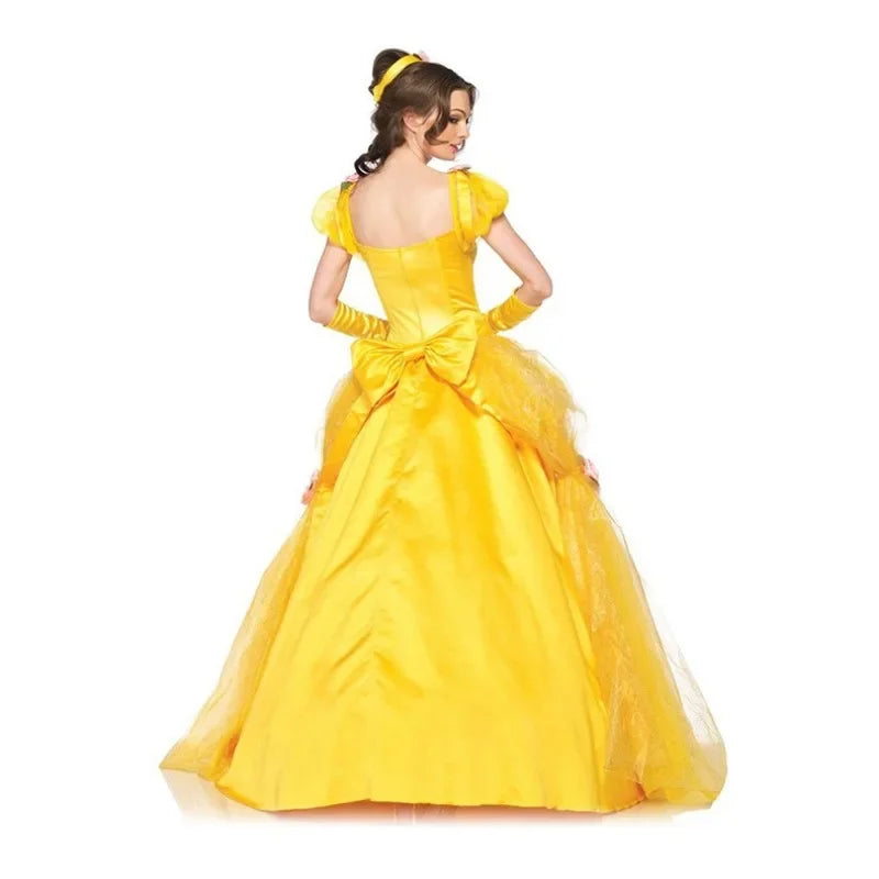 Women’s Yellow Princess Gown Costume for Halloween & Carnival