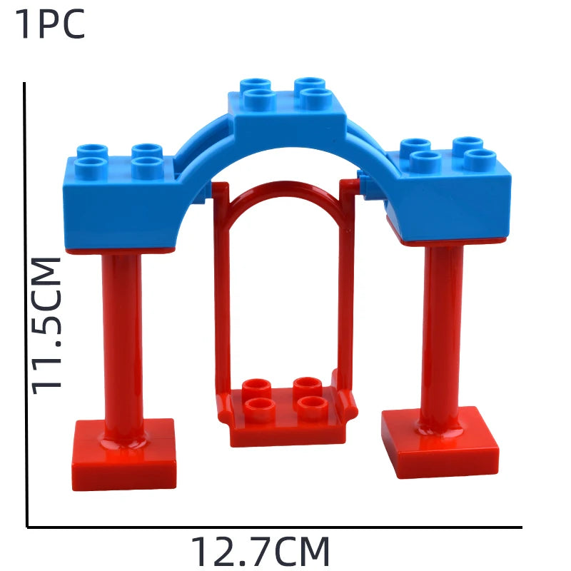 Big building blocks house accessory parts roof window wall construction assemble  bricks educational toys for children gift
