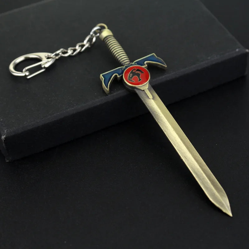 Thundercats Sword Mold Pendants Key Chain Metal Lion Mark Logo Keychains Key Rings Men Movie Jewelry Key Holder Chaveiro Gift