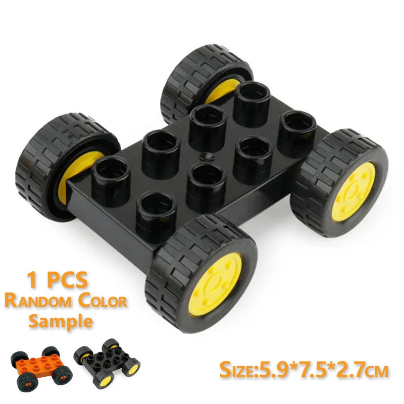 Big Building Blocks Construction Traffic Machinery Creativity Car Accessories Crane Excavator Bricks Toys For Children Baby Gift