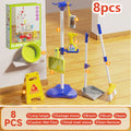 Kids Cleaning Toy Set for Toddlers Mini Broom Dustpan Mop Pretend Play Housekeeping Supplies Kits Montessori Toys Girl Boy Gifts