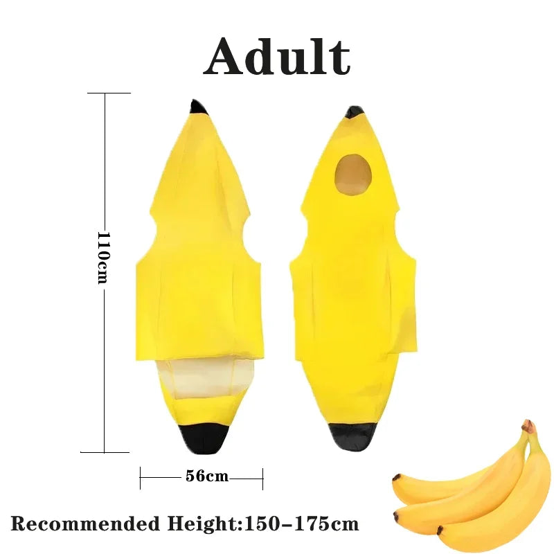 Banana Costume for Kids & Adults Halloween & Parties