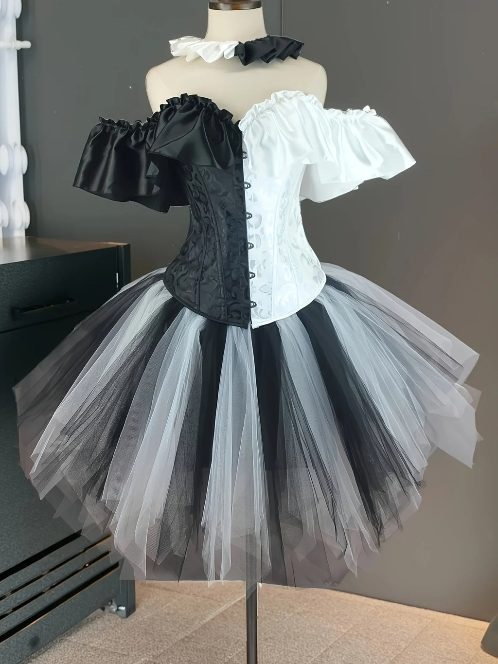 Women’s Clown Corset Skirt Costume for Halloween & Parties