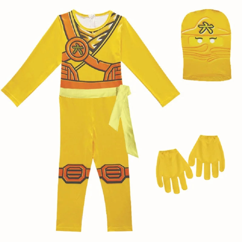 Ninja Cosplay Jumpsuit Costume Set for Halloween & Parties
