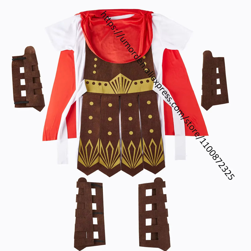 Boys Greek Roman Gladiator Warrior Costume for Halloween