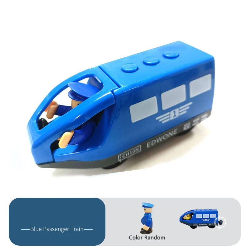 Magnetic Electric Train  with Little Doll Diecast Slot Toy Railway Wood Track Compatible Locomotive Electric Rail Train for Kid