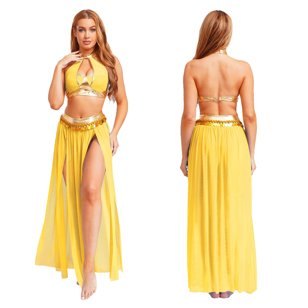 Women’s Egyptian-Inspired Costume Crop Top & Skirt Set