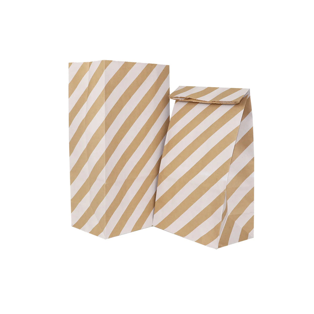 6/12/24pcs Mixed Style Kraft Craft Paper Bags Wave Dot Candy Cookie Packaging Bag Birthday Party Supplies Wedding Guest Gift Bag