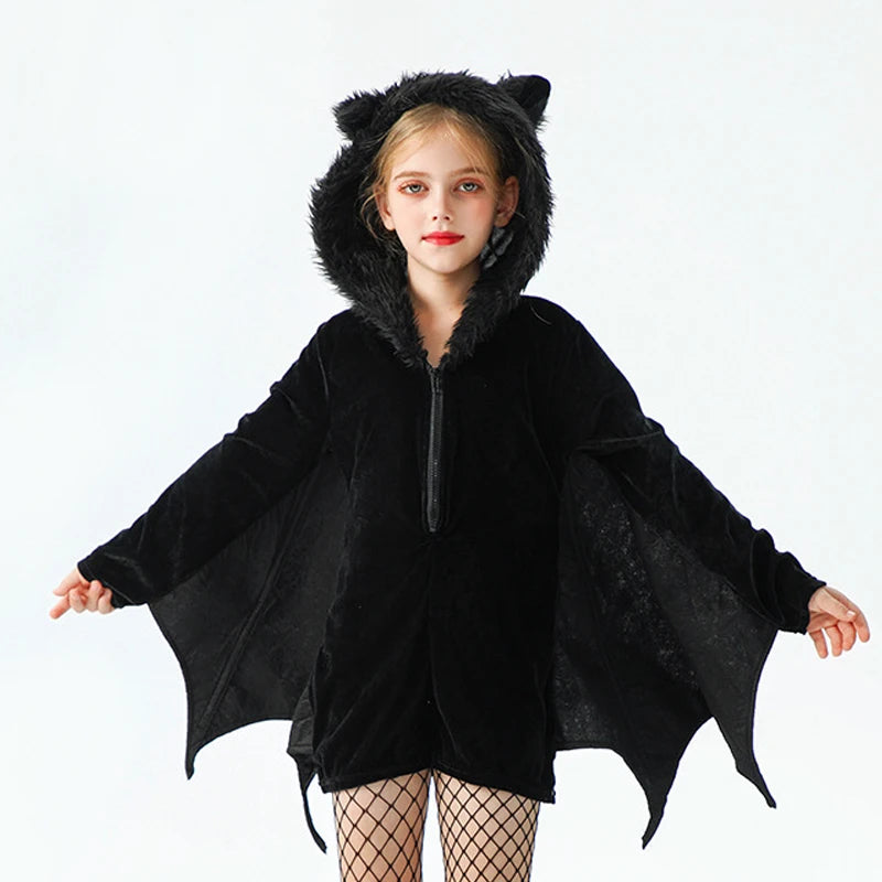 Girls Bat Jumpsuit Costume for Halloween & Dress Up