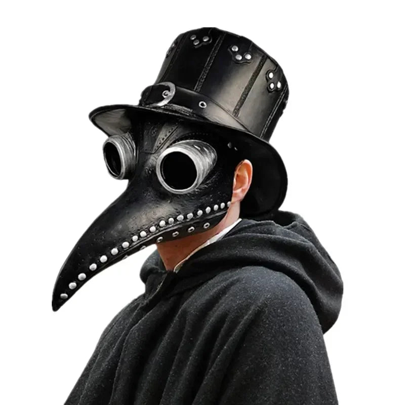 Black Plague Doctor Mask Halloween Costume Accessory
