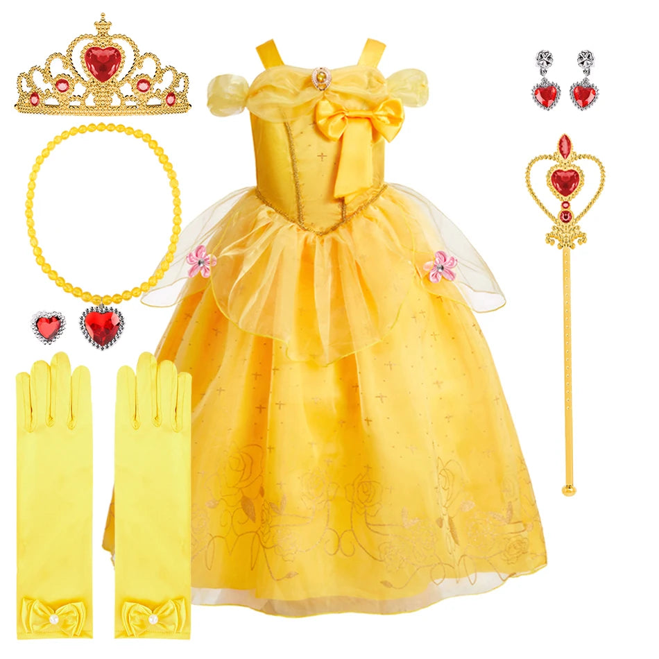 Girls Elegant Princess Dress Christmas & Halloween Costume