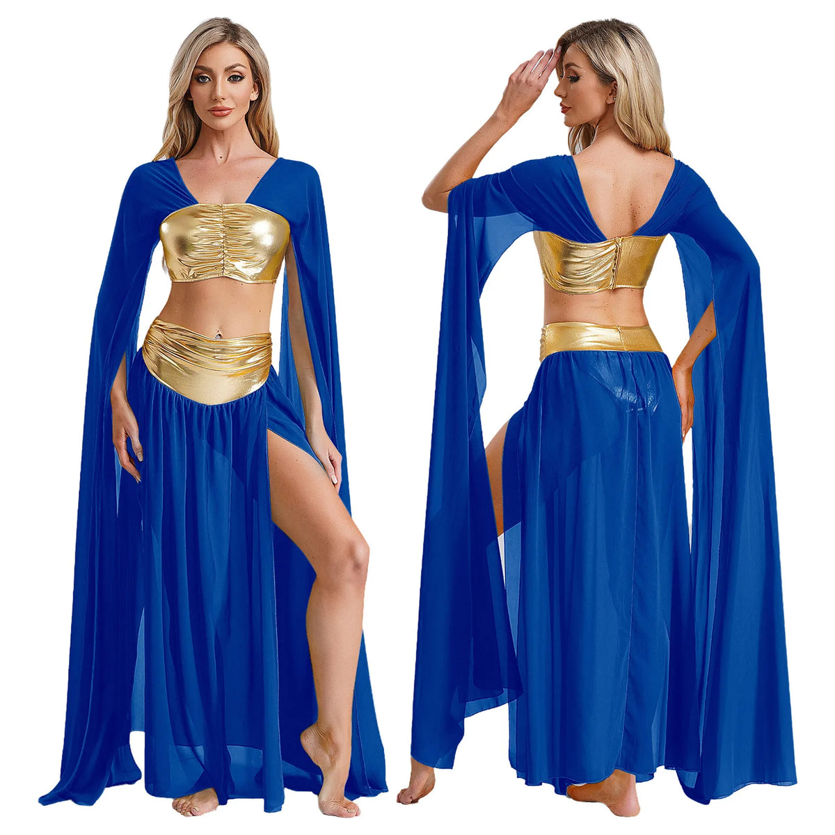 Women’s Egyptian-Inspired Costume Crop Top & Skirt Set