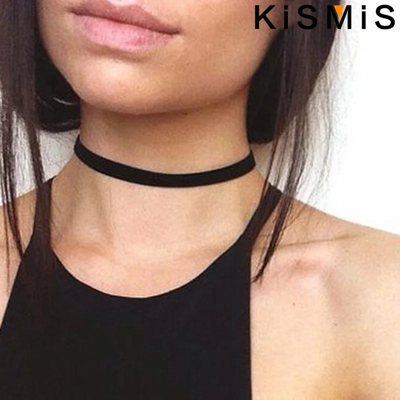 6-Piece Black Lace Choker Necklace Set Gothic Punk Style