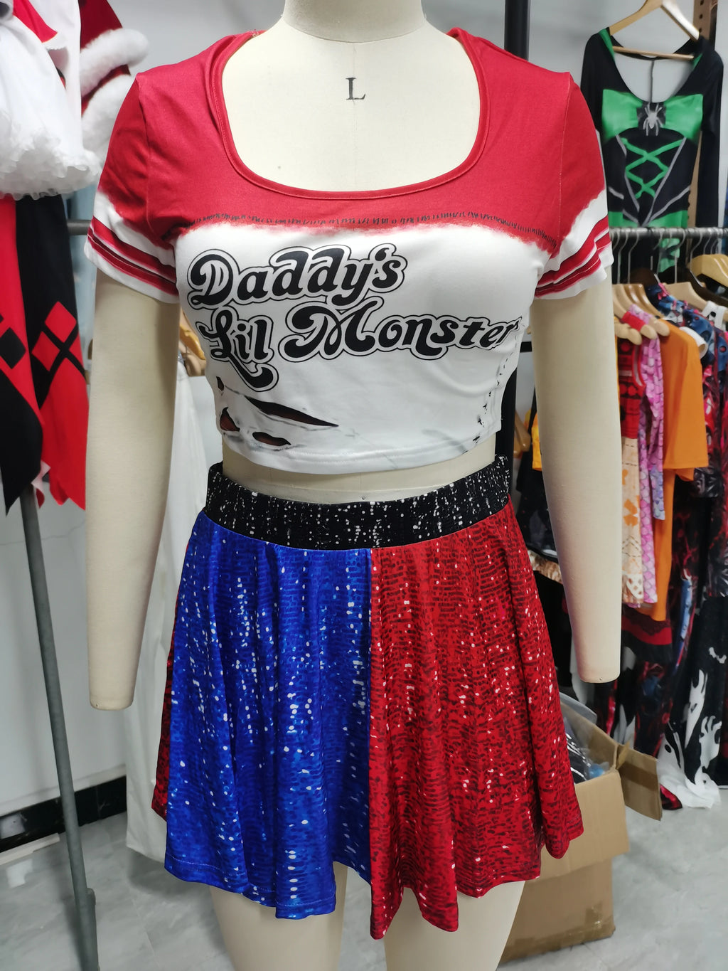 Women’s Colorful Clown Cosplay Costume Suit for Parties