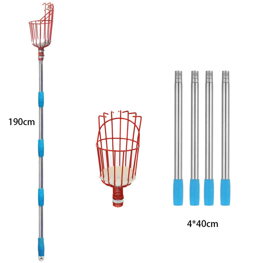260cm Fruit Picker, Adjustable Depth Basket, Convenient Garden Tool, Picker Basket for Picking Apples