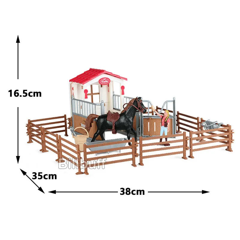 DIY Horse Race Model Horseman Farm Animal Figurines Action & Toy Figures ABS Emulation Toys for Children Christmas Birthday Gift
