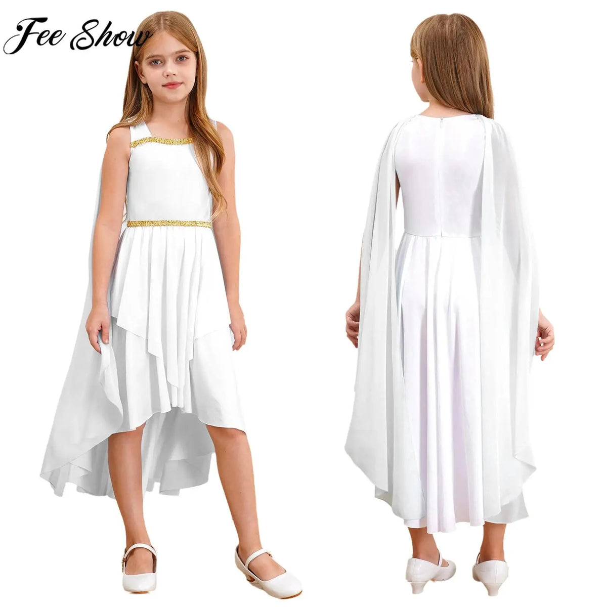 Girls Ancient Greek Goddess Toga Costume for Halloween