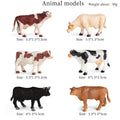 Oenux Farm Animals Bullfighting Cowboy Simulation Poultry Cattle Calf Bull OX Action Figures Collection Pvc Model Toy Kids Gift