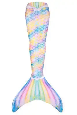 Mermaid Tail Costume Swimsuit with Monofin for Kids & Adults