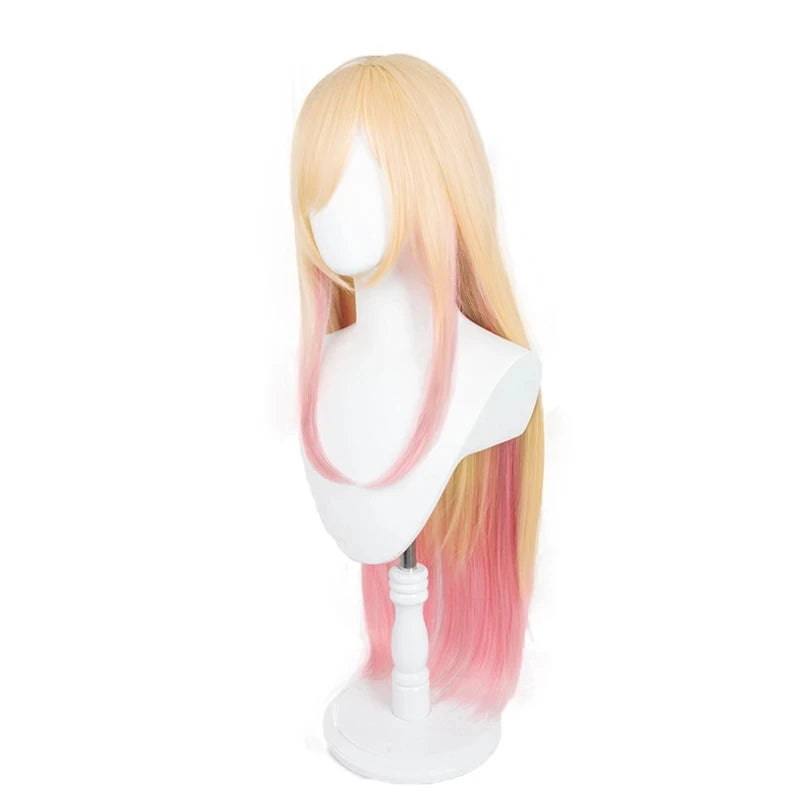 Long Blonde Pink-Tone Wig for Women Cosplay & Halloween