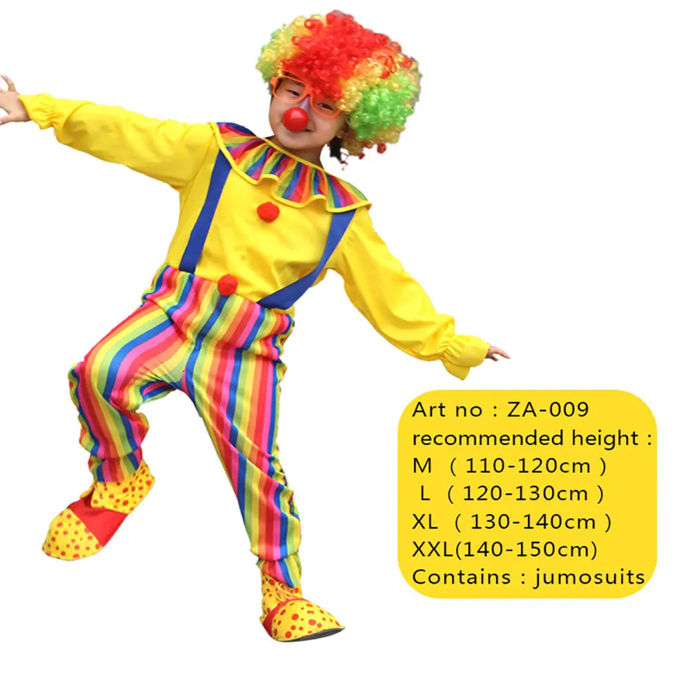 Kids Carnival Clown Jumpsuit Costume for Halloween