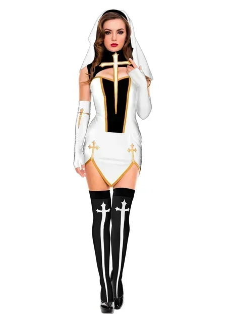 Women’s Gothic Nun Costume for Halloween & Carnival