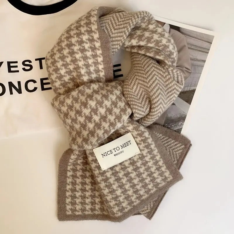 Women’s Double-Sided Thick Knit Winter Scarf