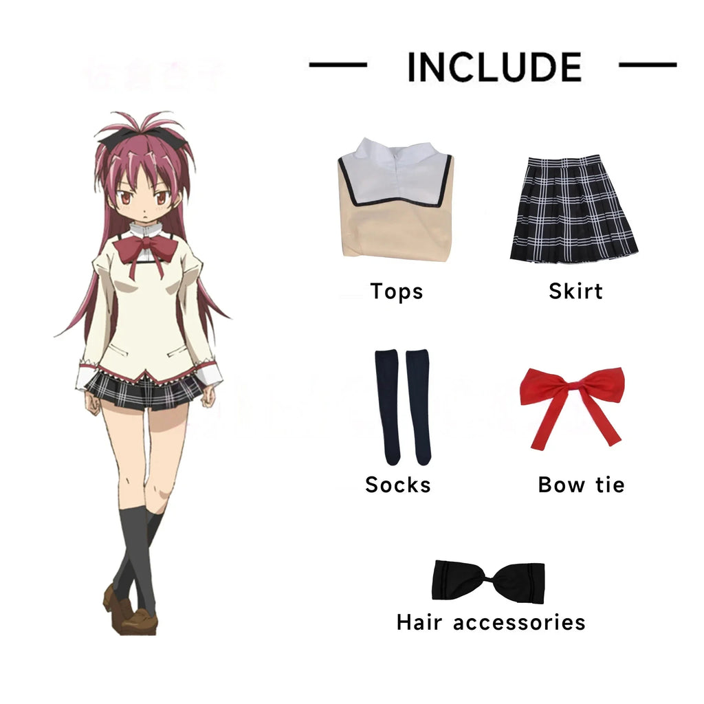Women's Anime-Inspired School Uniform Cosplay Costume