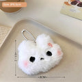 Cute Plush Bunny Teddy Bear Pendant Student Backpack Decoration Accessories Super Cute Keychain ﻿