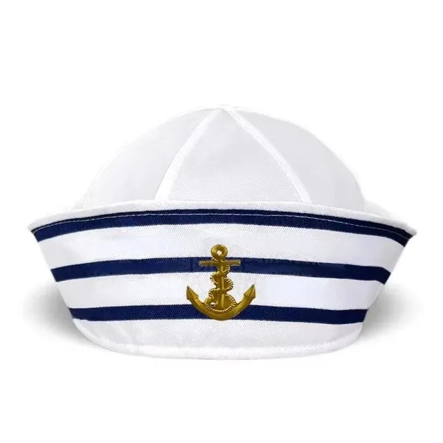 Yacht Captain Hat and Scarf Set for Men and Women
