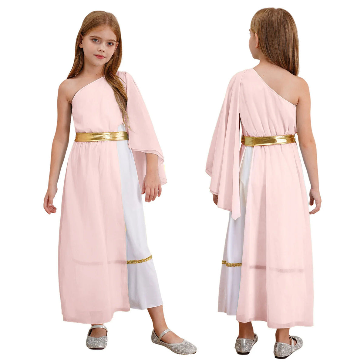 Girls Ancient Greek Goddess Toga Costume for Halloween
