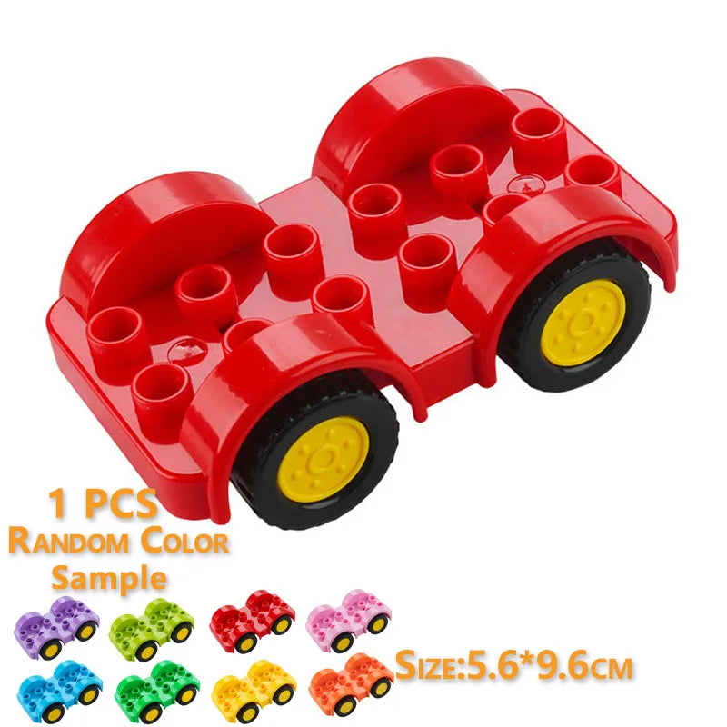 Big Building Blocks Construction Traffic Machinery Creativity Car Accessories Crane Excavator Bricks Toys For Children Baby Gift