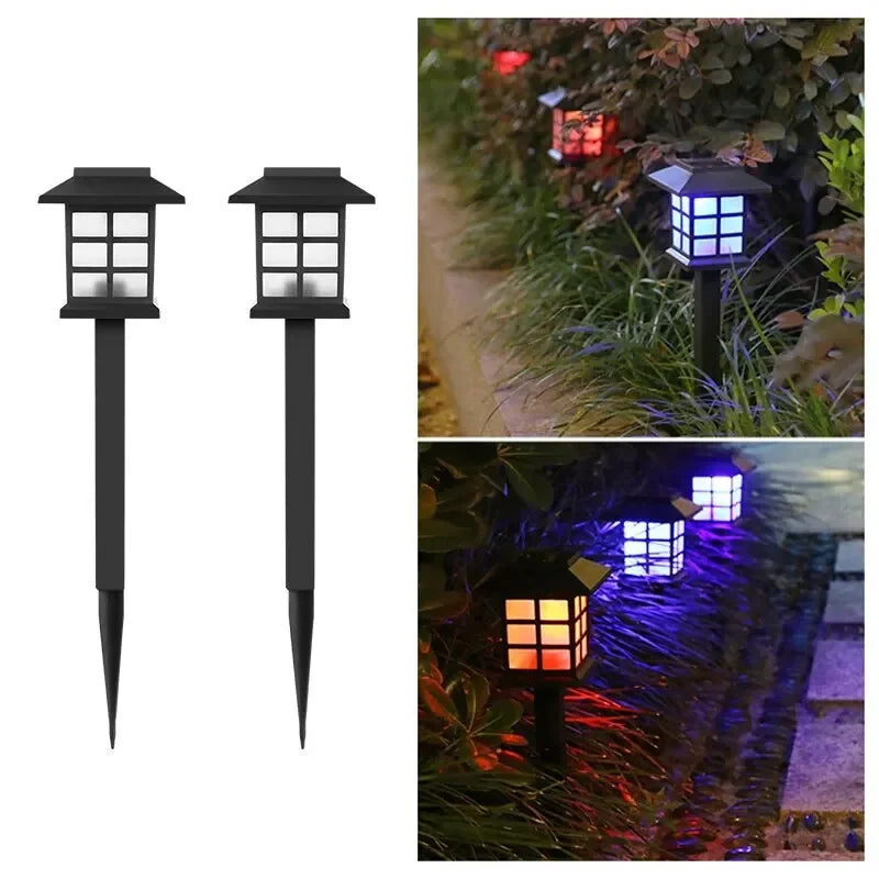 2 Pack Solar Pathway Light Outdoor Solar Lamp Waterproof Landscape Lighting for Garden Yard Patio Walkway Driveway Camping Decor
