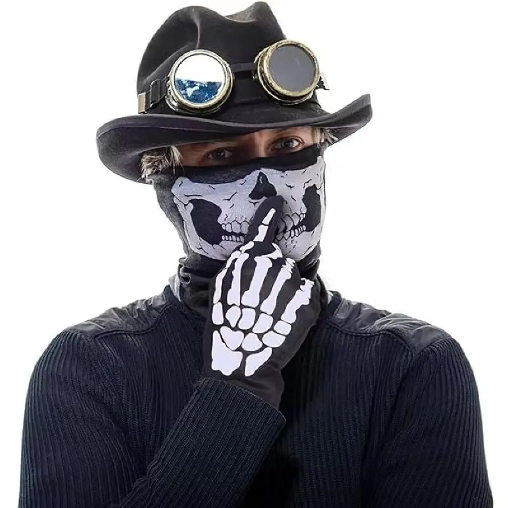 Short Halloween Ghost Gloves Halloween cosplay Skeleton Performance Gloves Performance Prop Bones