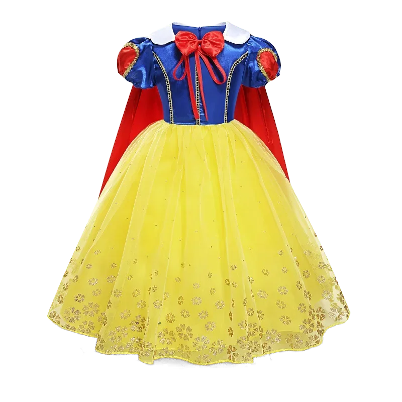Girls Yellow Princess Dress Halloween Costume for Kids