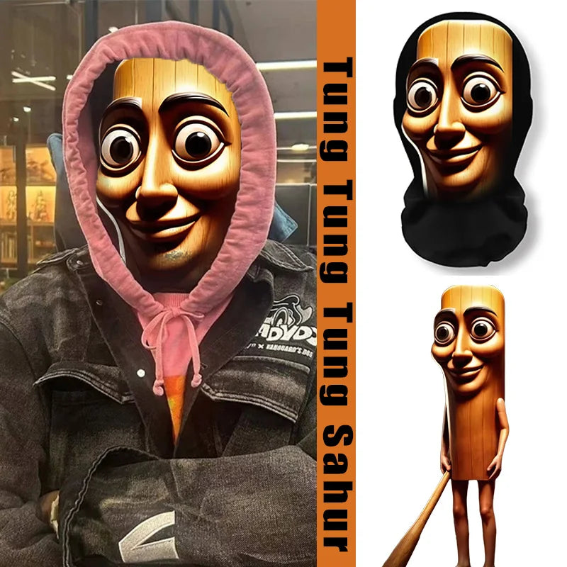 3D Printed Full Face Mesh Mask for Men Costume Party